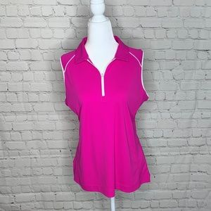 Slazenger Sleeveless Quarter Zip Golf Shirt